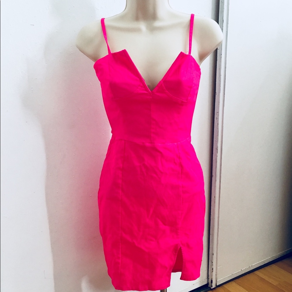 Hot pink dress